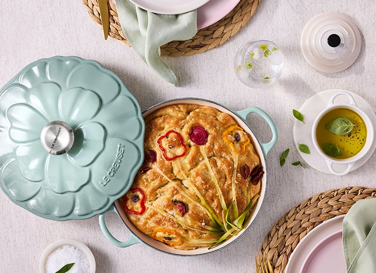 Le Creuset Gourmet Gusseisen Profitopf Blume 26 cm 6