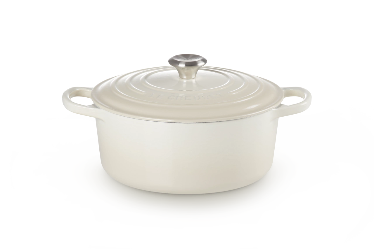 Le Creuset Gusseisen Topf 26 cm meringue / creme meringue / creme 1
