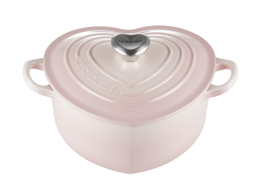 Le Creuset Gusseisen Herzbräter shell pink / rosa | shell pink / rosa