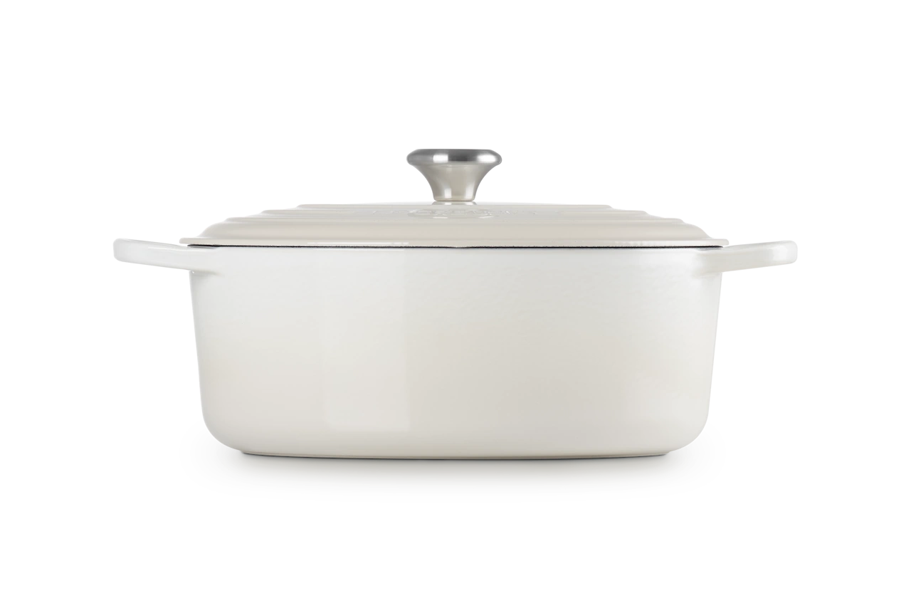 Le Creuset Gusseisen Bräter oval 31 cm meringue / creme 3