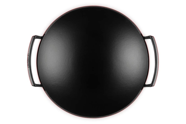 Le Creuset Gusseisen Wok 36 cm kirschrot 5