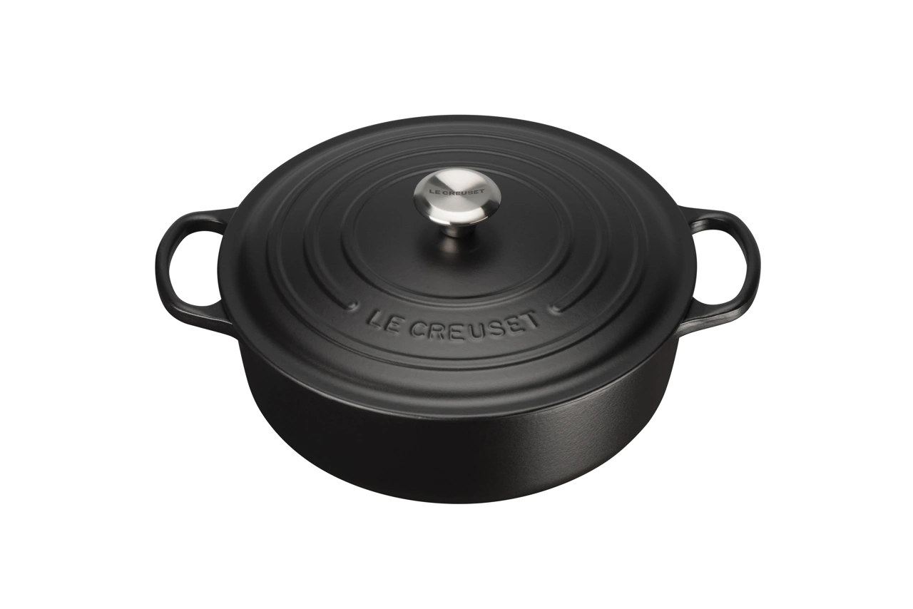 Le Creuset Gusseisen Gourmet Bräter rund 30 cm schwarz 1