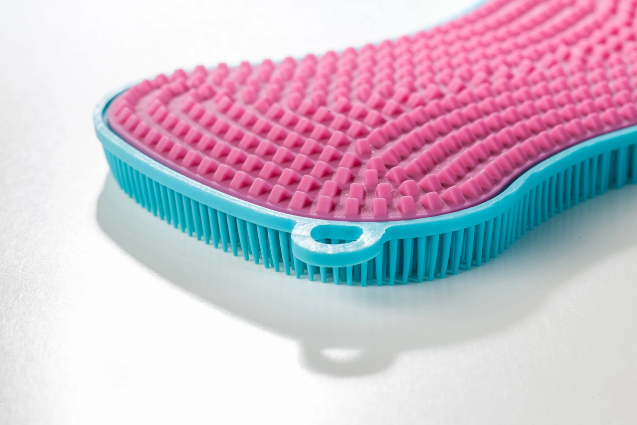 Kochblume Silikon Schwamm türkis / pink 4