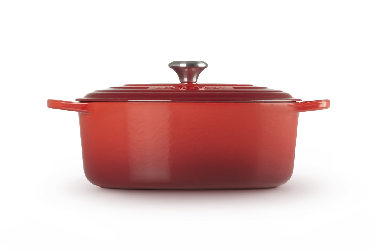 Le Creuset Gusseisen Bräter oval 31 cm kirschrot 3
