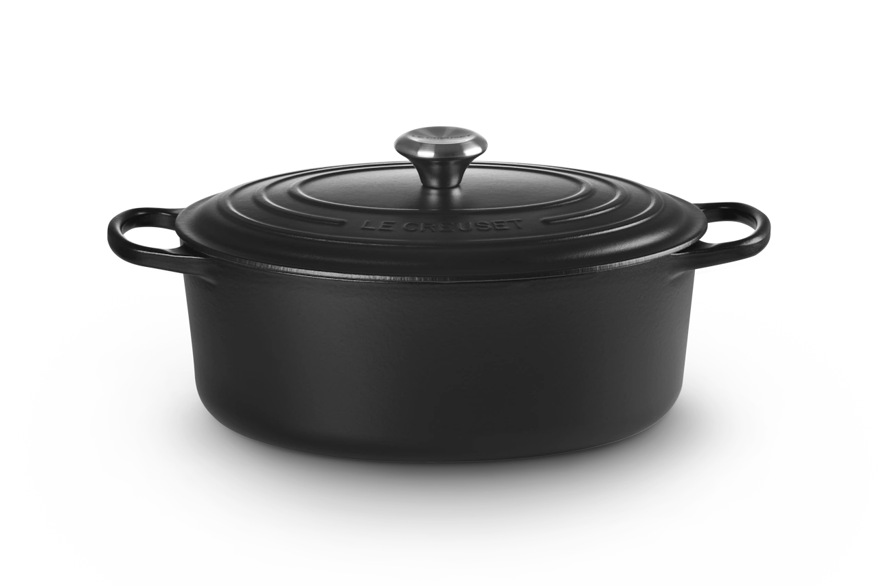 Le Creuset Gusseisen Bräter oval 31 cm schwarz 2