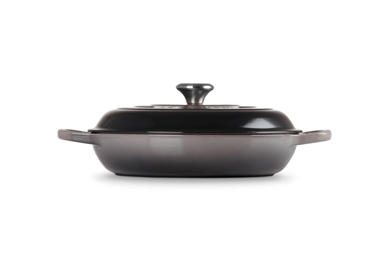 Le Creuset Gusseisen Gourmet Profitopf 30 cm flint / grau 5