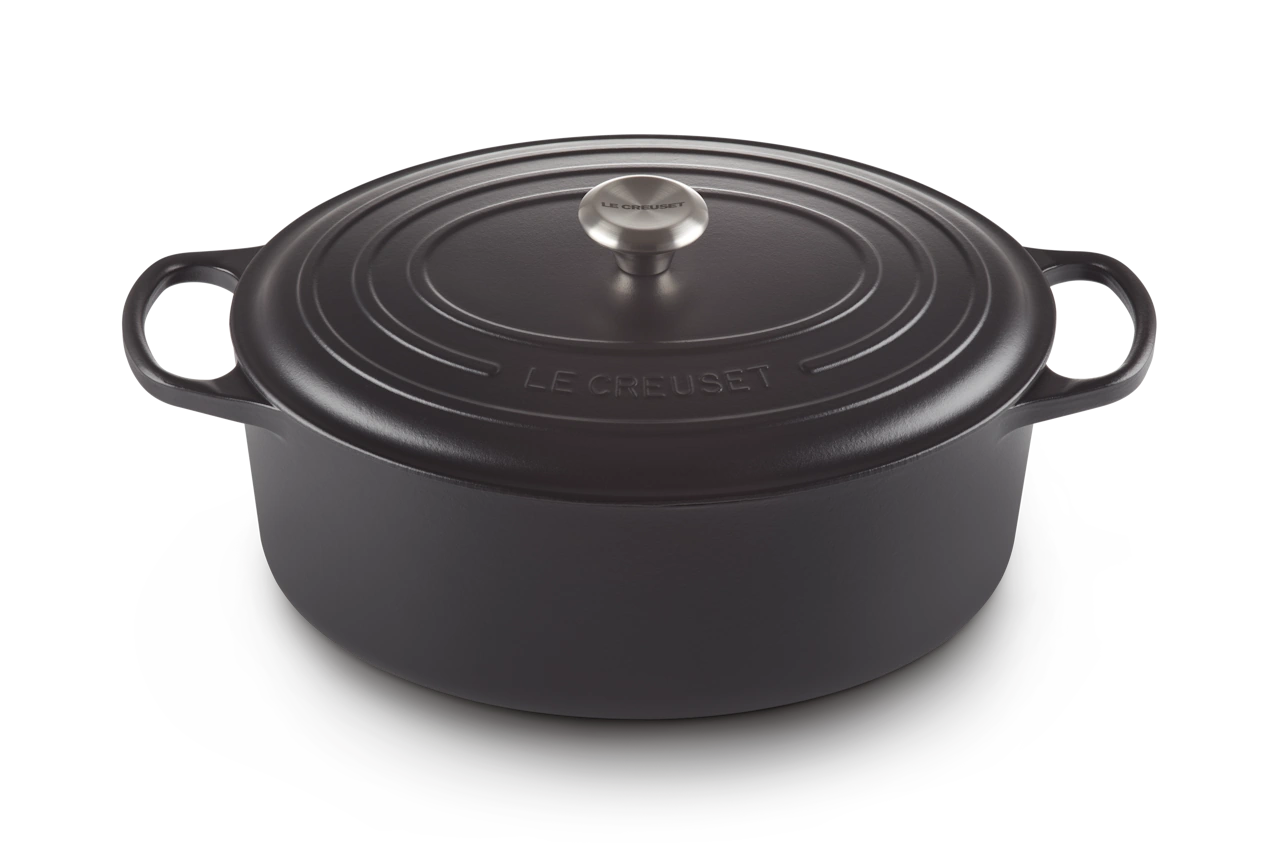 Le Creuset Gusseisen Bräter oval 35 cm schwarz 1