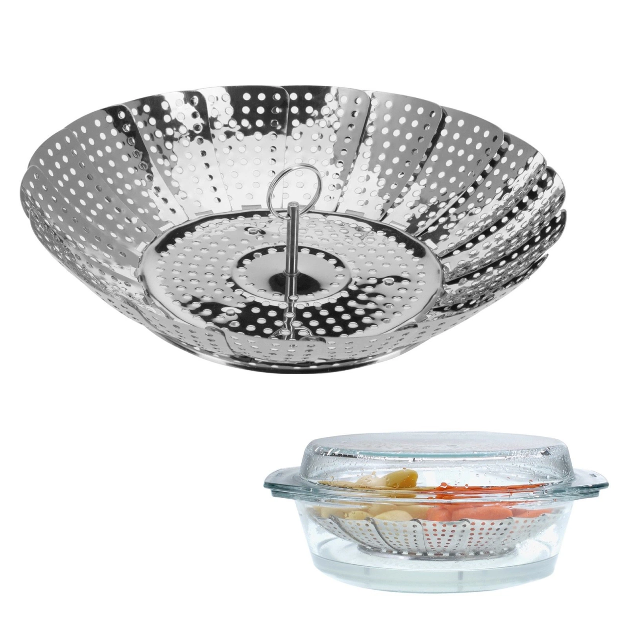 Westmark Gemüse Dünsteinsatz Edelstahl 14 - 24 cm