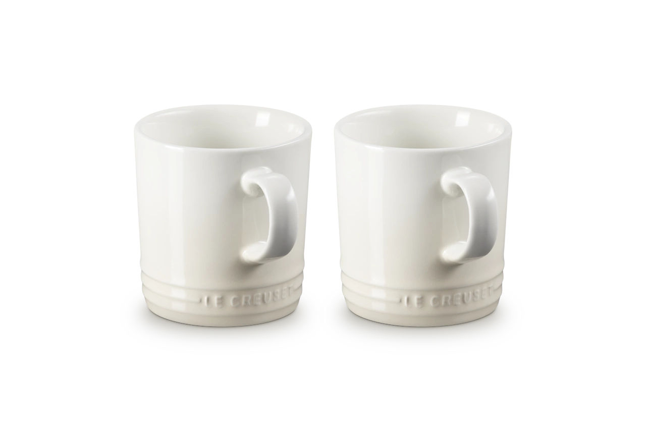 Le Creuset Keramik Becher 2er Set meringue meringue / creme 1
