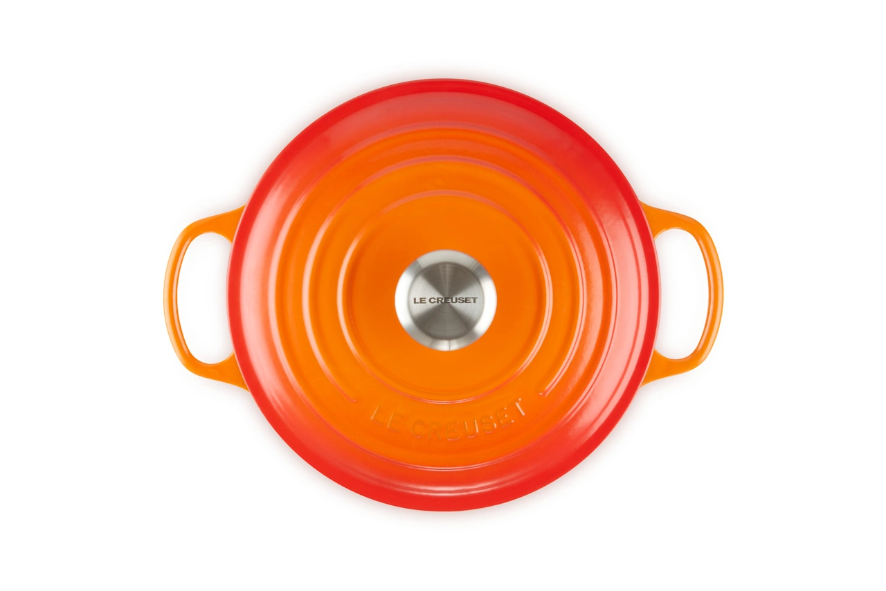 Le Creuset Gusseisen Topf 24 cm ofenrot / orange 4