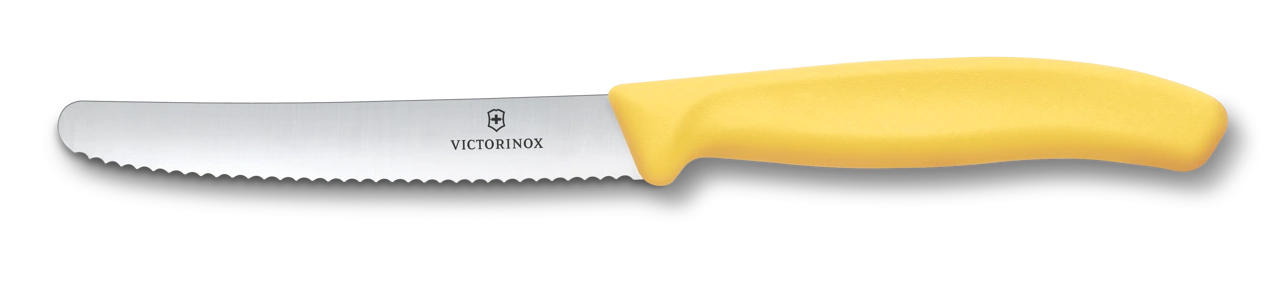 Victorinox Küchenmesser mit Wellenschliff gelb gelb 1