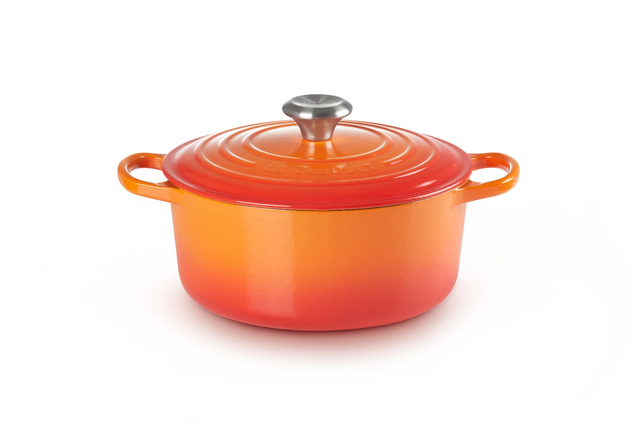 Le Creuset Gusseisen Topf 24 cm ofenrot / orange 2