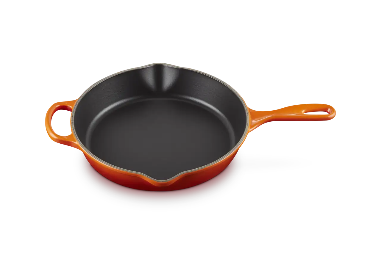 Le Creuset Gusseisen Brat- & Servierpfanne hoch ofenrot / orange 1