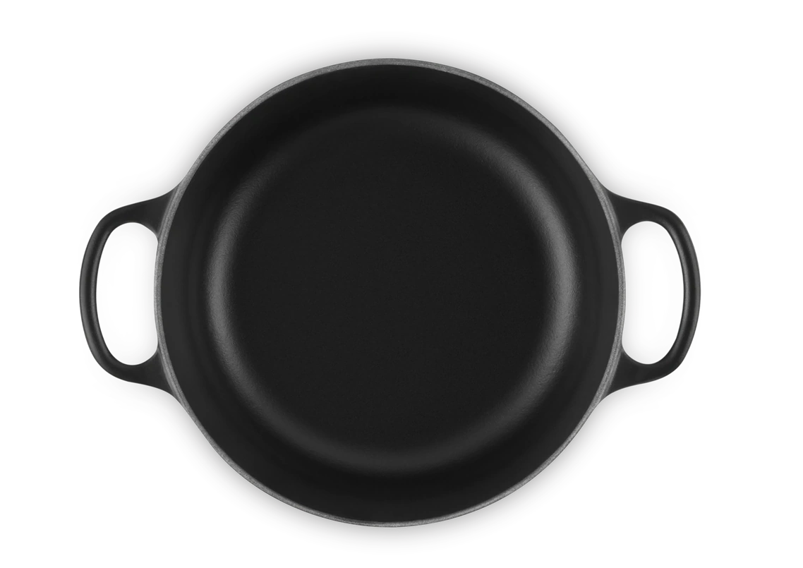 Le Creuset Gusseisen Topf 28 cm schwarz schwarz 5