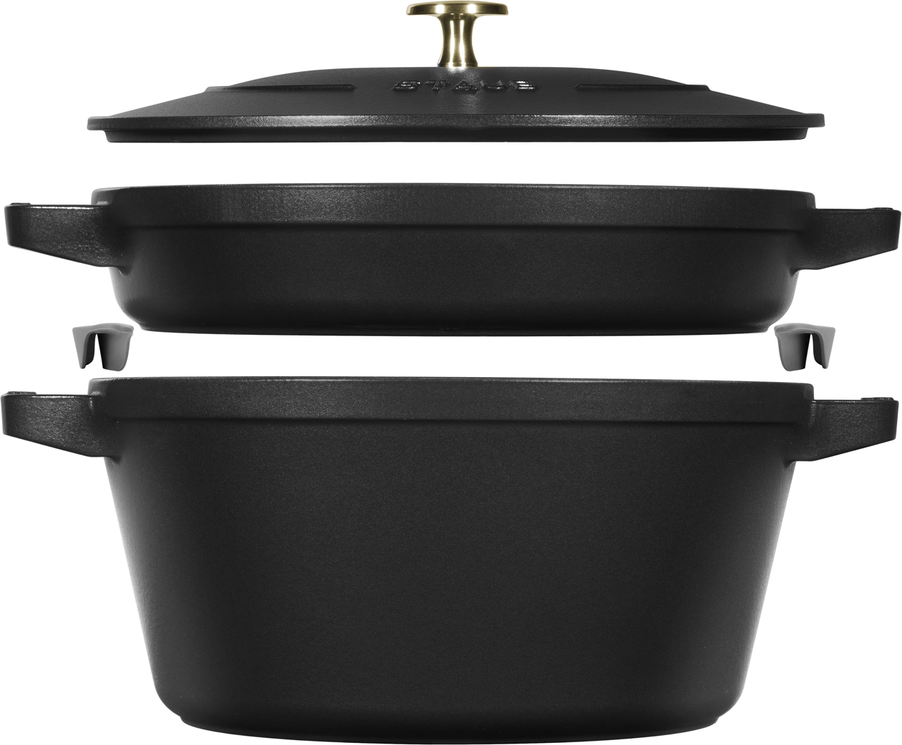 Staub Gusseisen Topfset 2-teilig 24 cm schwarz 2