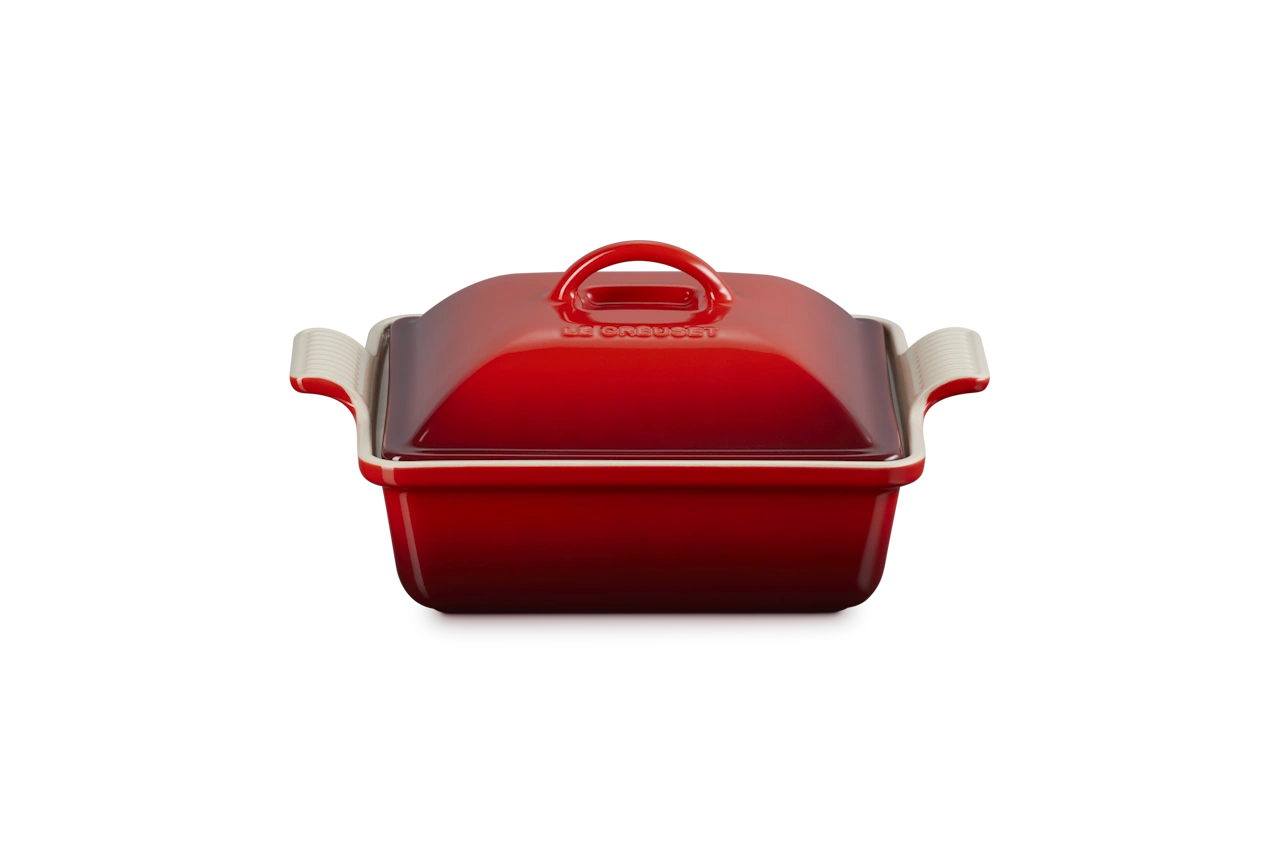 Le Creuset Auflaufform mit Deckel 23 cm kirschrot kirschrot 1