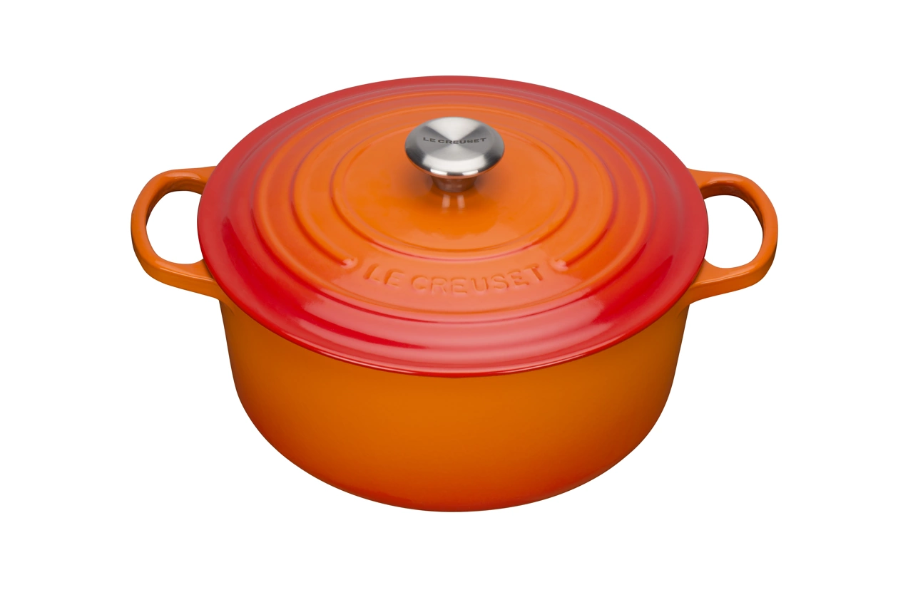 Le Creuset Gusseisen Topf 28 cm ofenrot / orange | ofenrot / orange