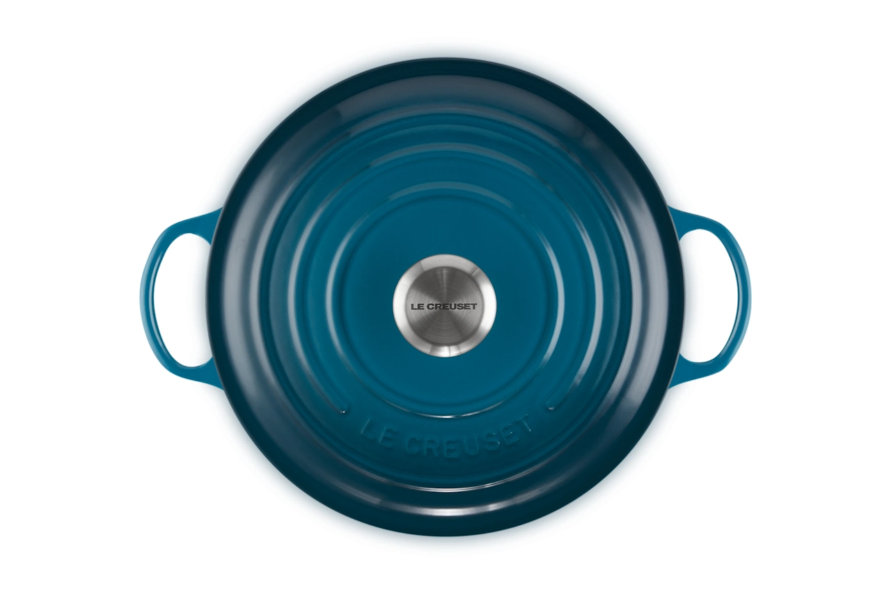 Le Creuset Topf La Marmite 26 cm deep teal / grünblau 4