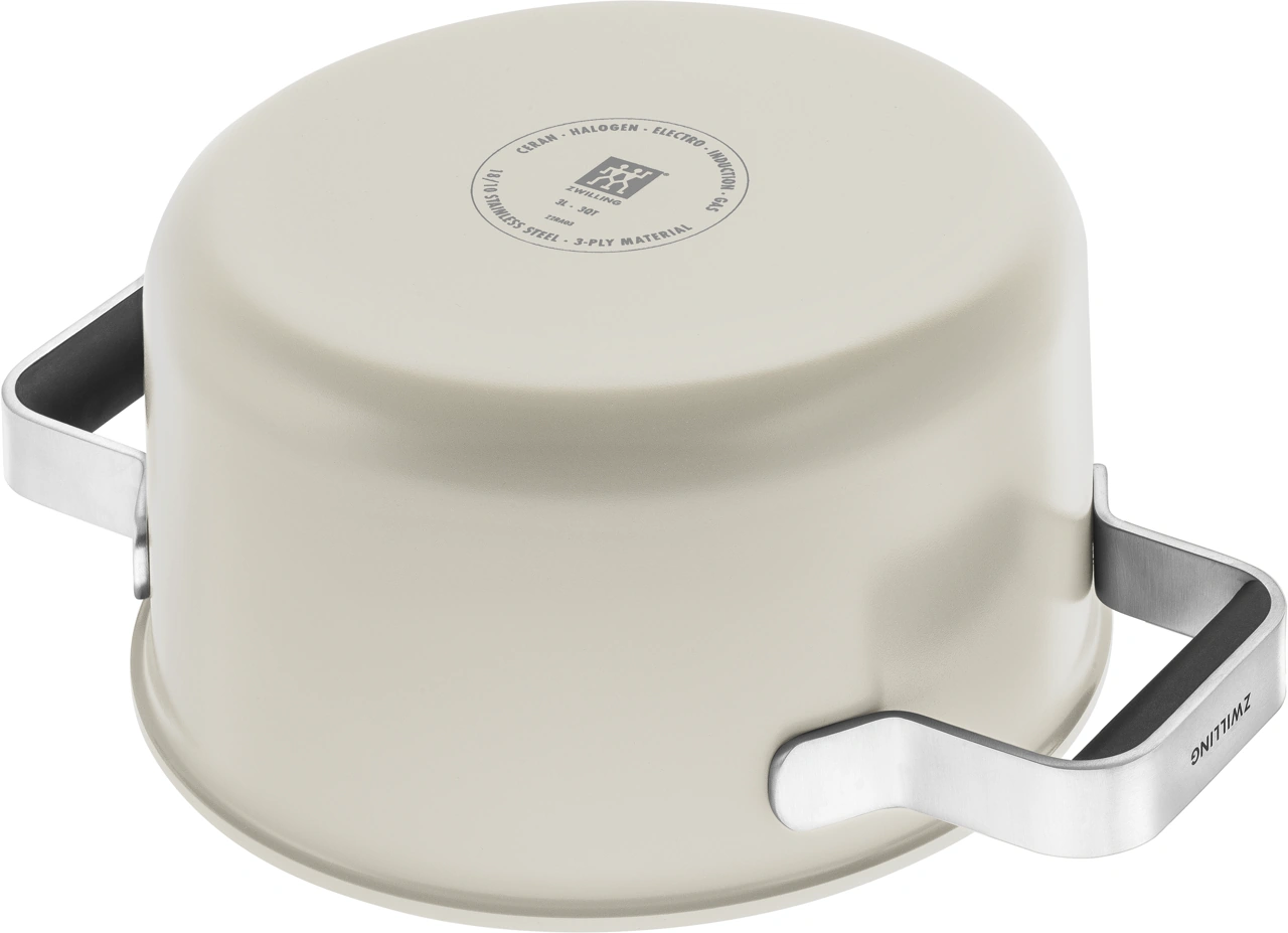 Zwilling Edelstahl Topfset Pure 5teilig elfenbein / creme creme 10