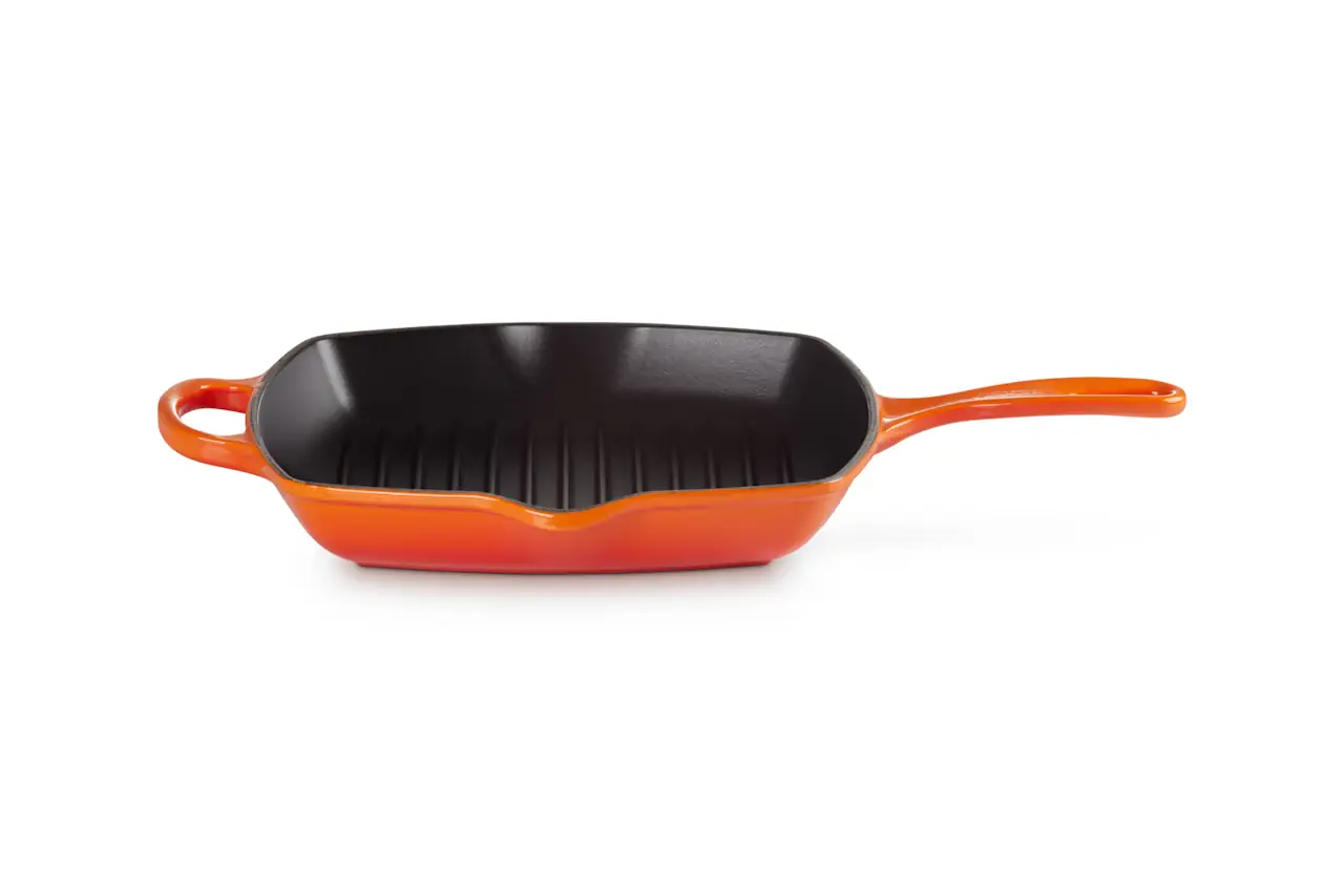 Le Creuset Grillpfanne 26 cm viereckig ofenrot / orange 5