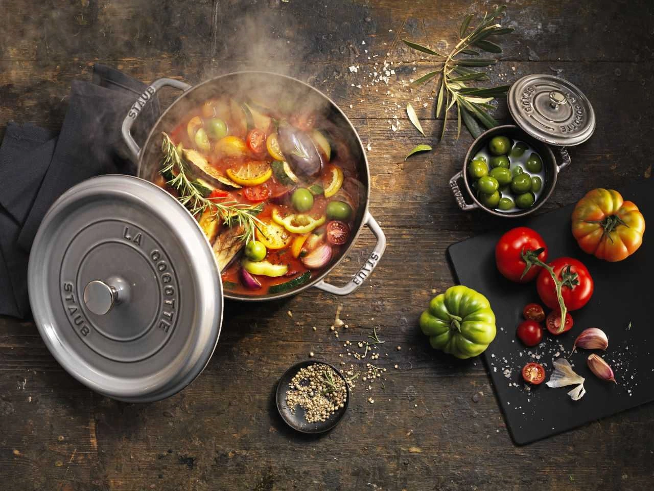 Staub Cocotte graphite / grau 24 cm 2