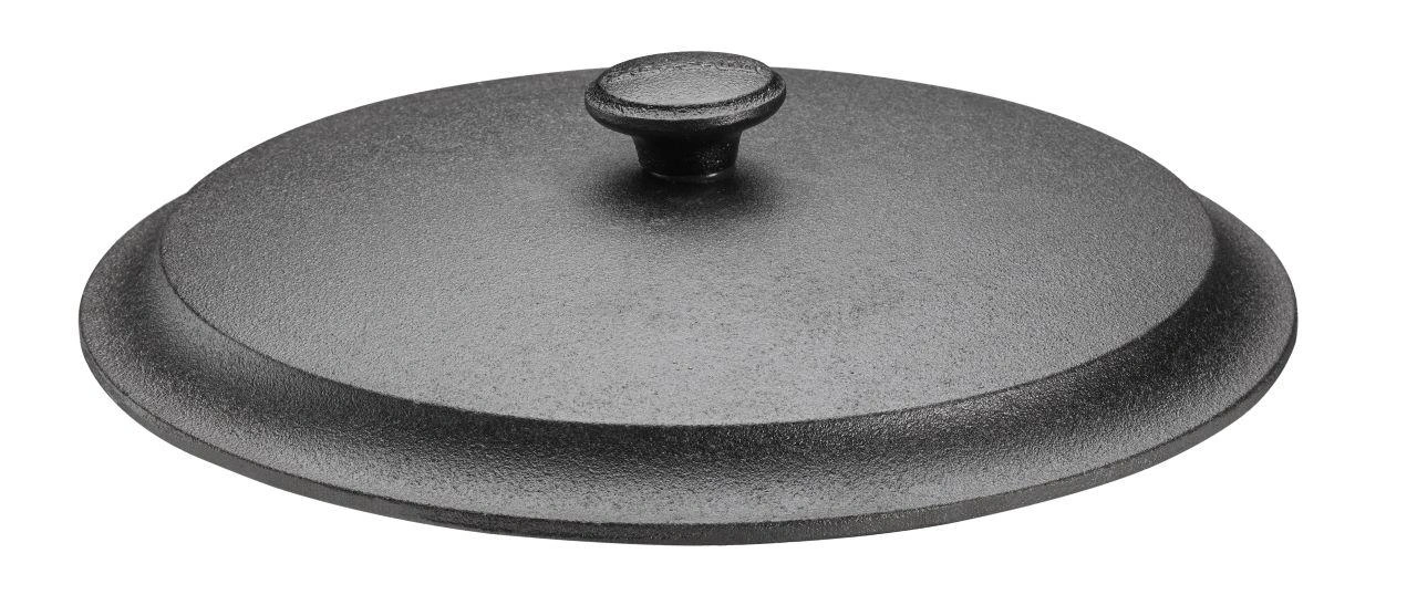 Skeppshult Gusseisen Pfanne 28 cm Walnussgriff Pfanne + Gusseisen Deckel 3