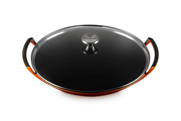 Le Creuset Gusseisen Wok 36 cm ofenrot 3