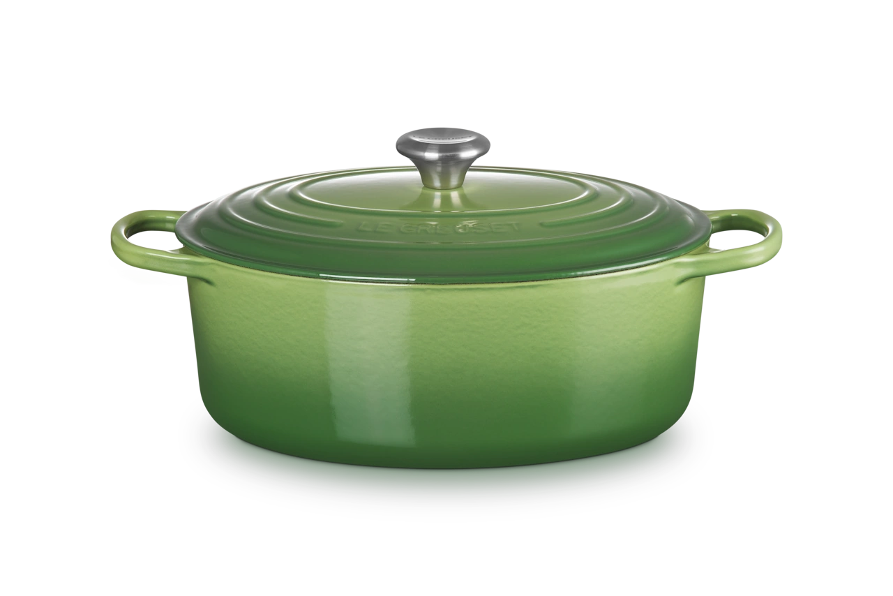 Le Creuset Gusseisen Bräter oval 31 cm bamboo / grün 2