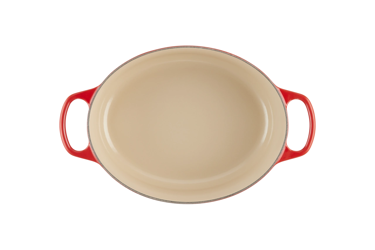Le Creuset Gusseisen Bräter oval 29 cm kirschrot kirschrot 3