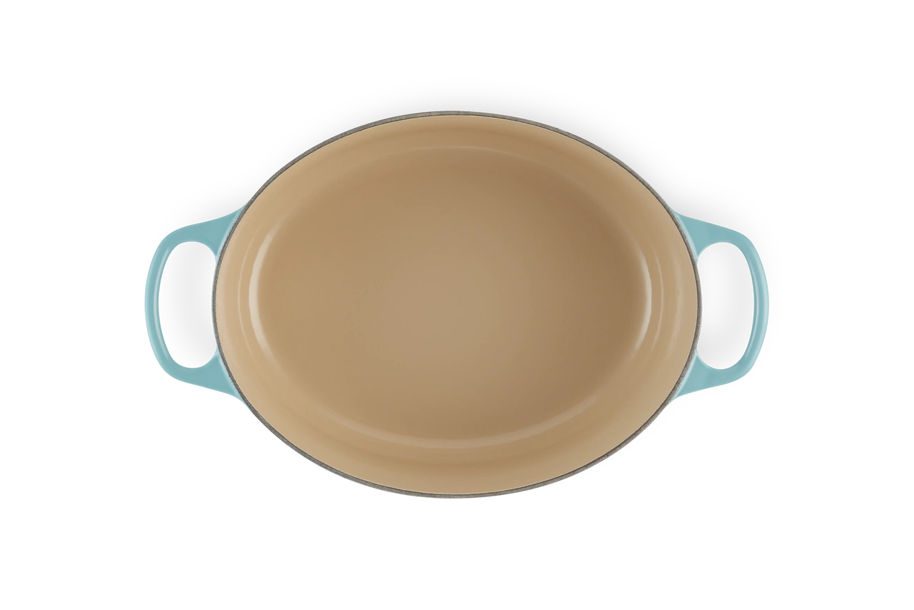 Le Creuset Gusseisen Bräter oval 29 cm karibik / türkis 3