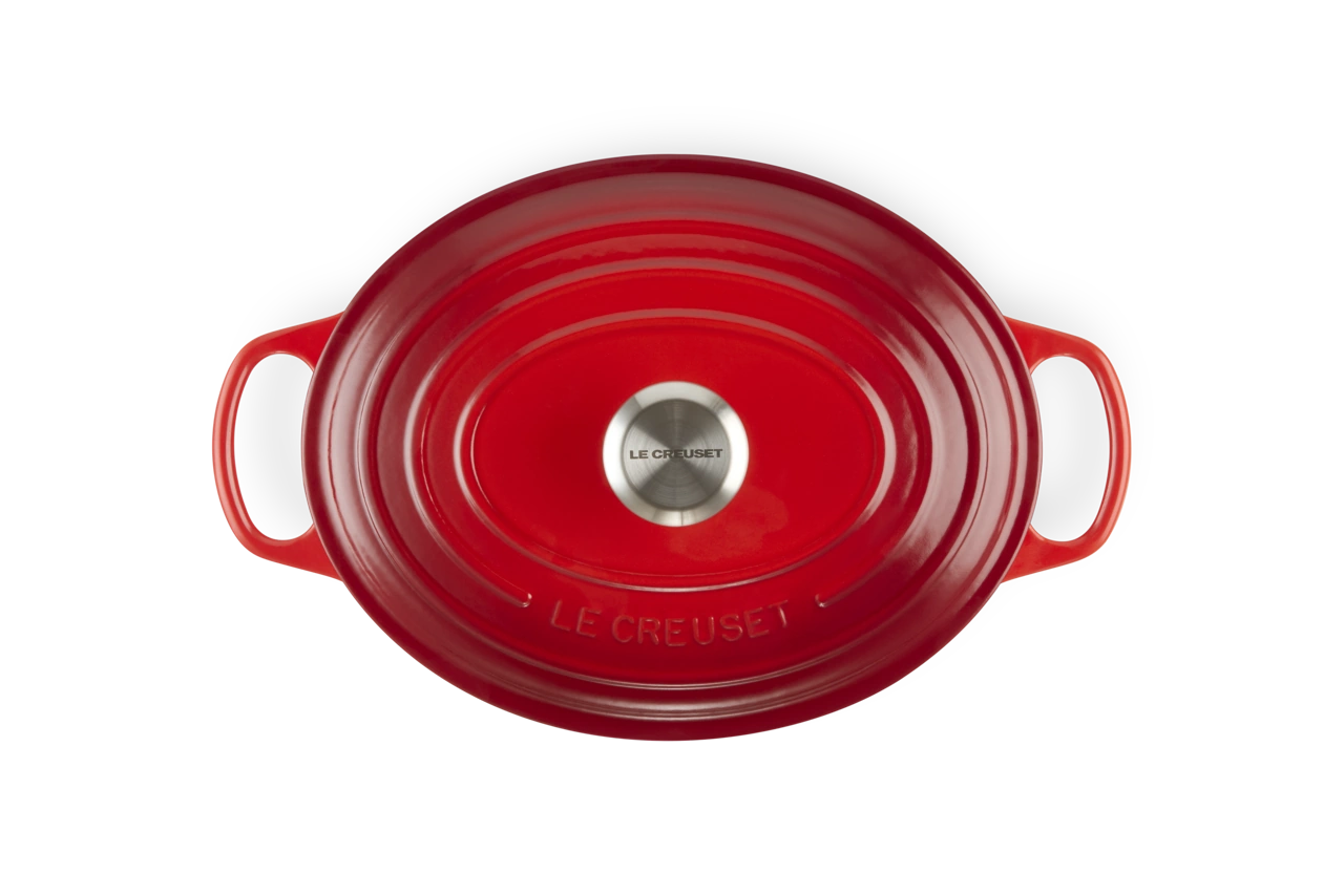 Le Creuset Gusseisen Bräter oval 29 cm kirschrot kirschrot 2