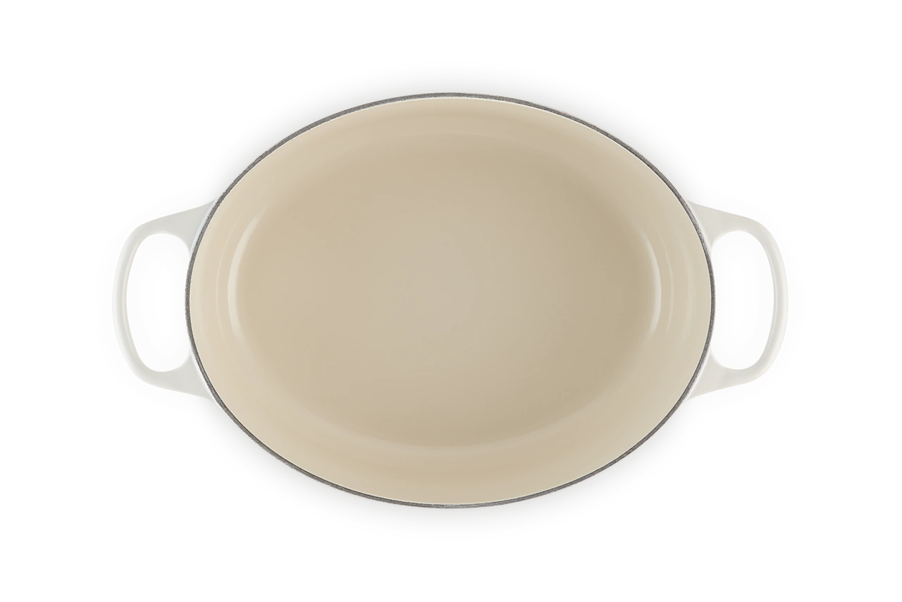 Le Creuset Gusseisen Bräter oval 31 cm meringue / creme 5