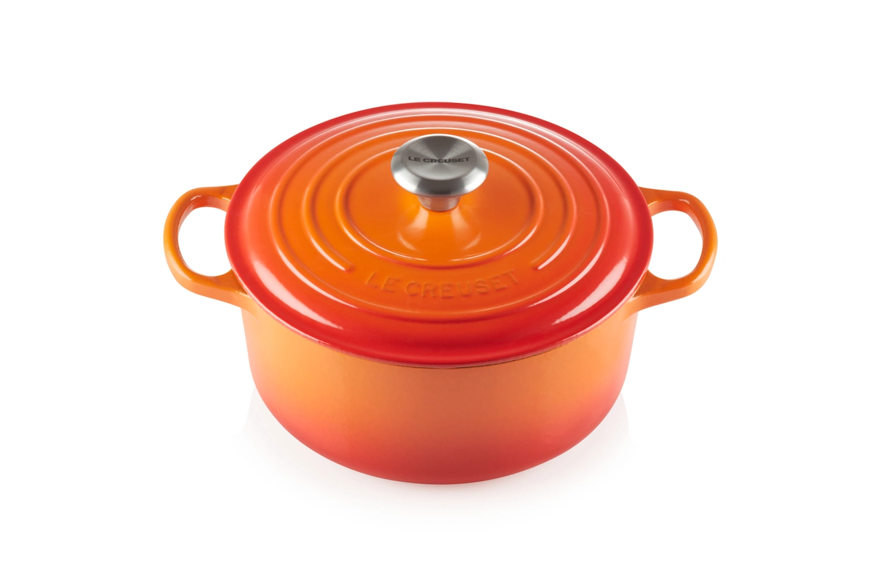 Le Creuset Gusseisen Topf 24 cm ofenrot / orange 1