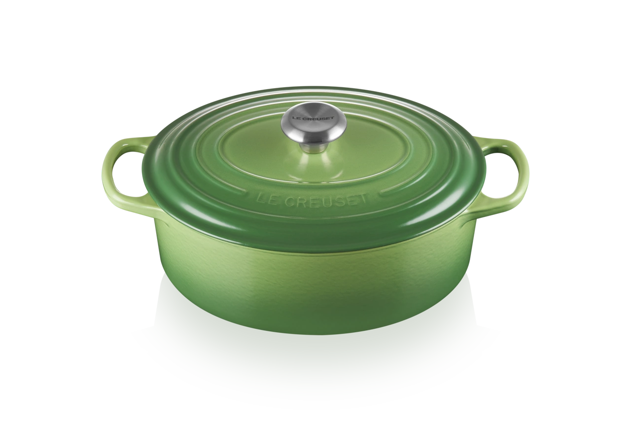 Le Creuset Gusseisen Bräter oval 29 cm bamboo bamboo / grün 1