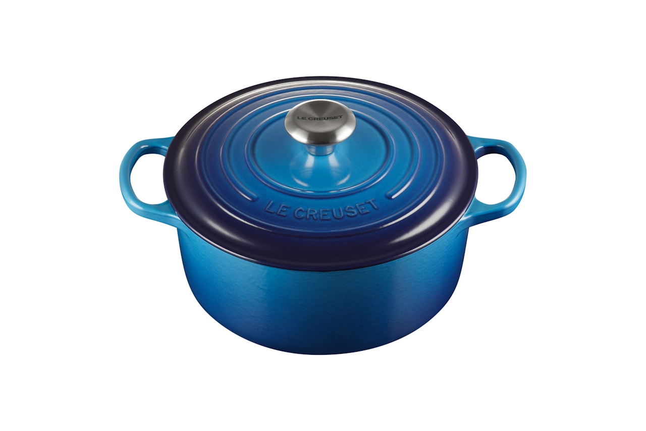 Le Creuset Gusseisen Topf 24 cm  azure / blau azure / blau 1