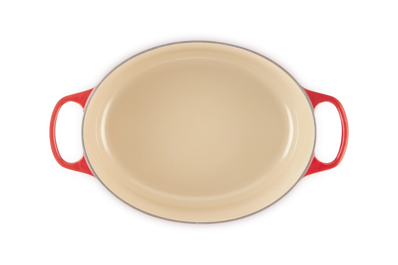 Le Creuset Gusseisen Bräter oval 31 cm kirschrot 5