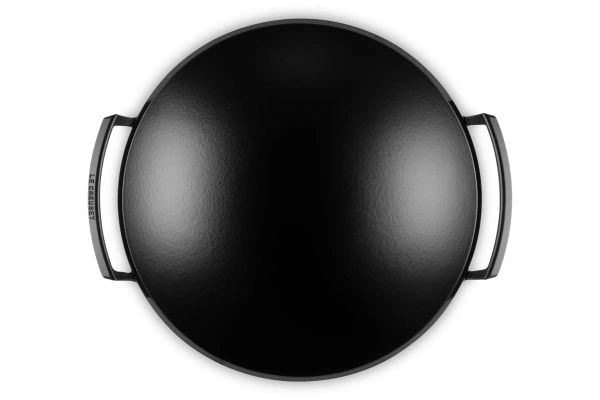 Le Creuset Gusseisen Wok 36 cm schwarz 5