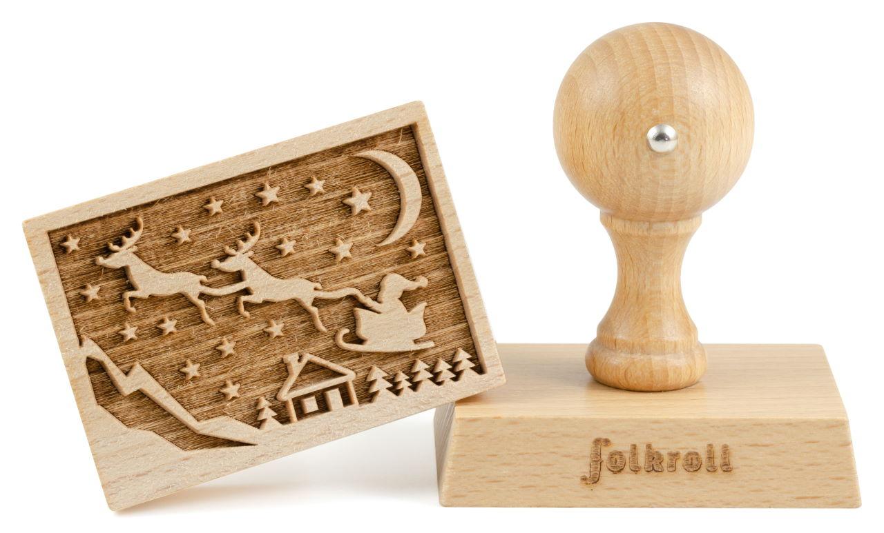 Folkroll 3-D Keksstempel mit Motiv Santas Schlitten 1