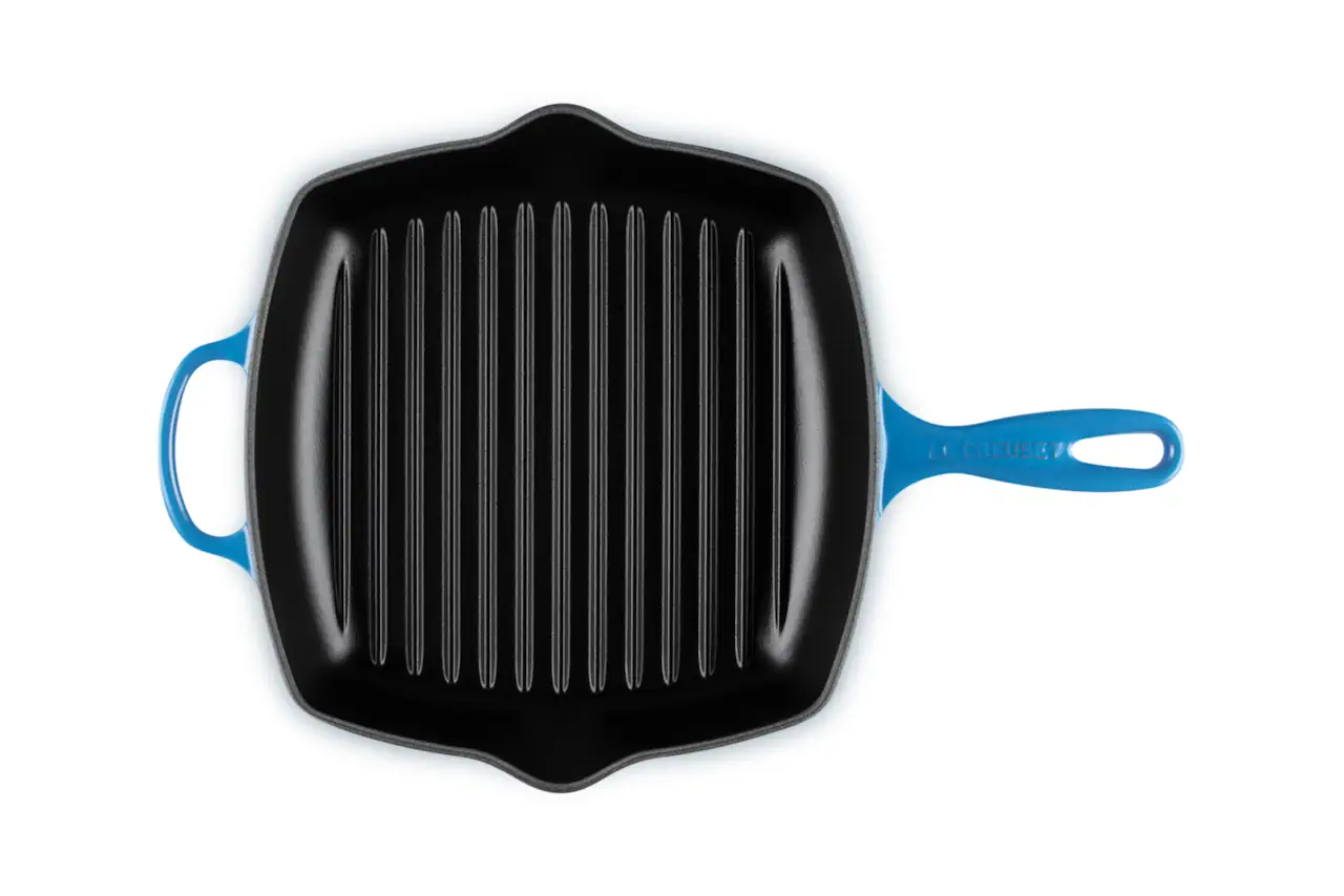 Le Creuset Grillpfanne 26 cm viereckig azure azure / blau 4