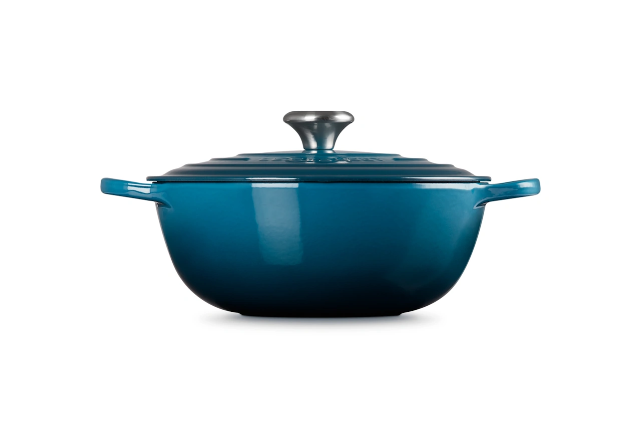 Le Creuset Topf La Marmite 26 cm deep teal / grünblau 3