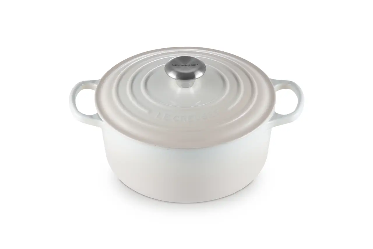 Le Creuset Gusseisen Topf 24 cm meringue / creme | meringue / creme