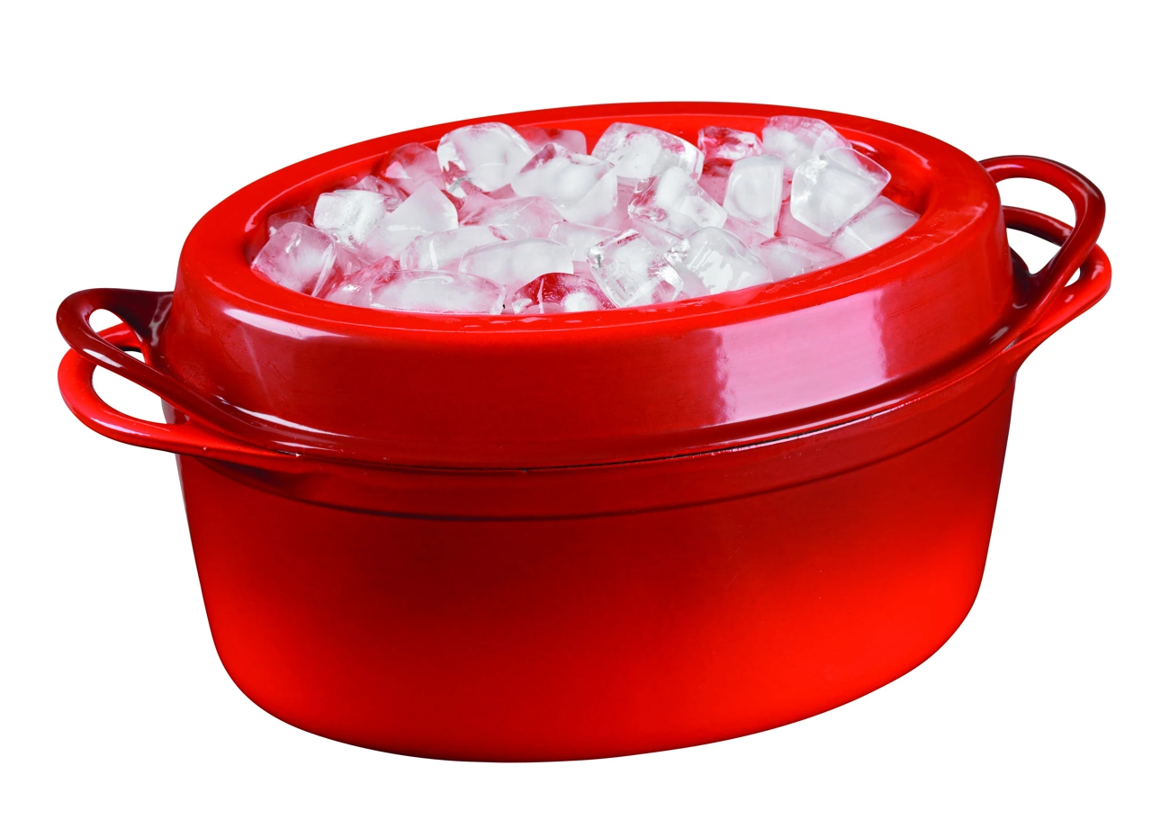 Le Creuset Doufeu Saftbräter oval 32 cm ofenrot / orange 2