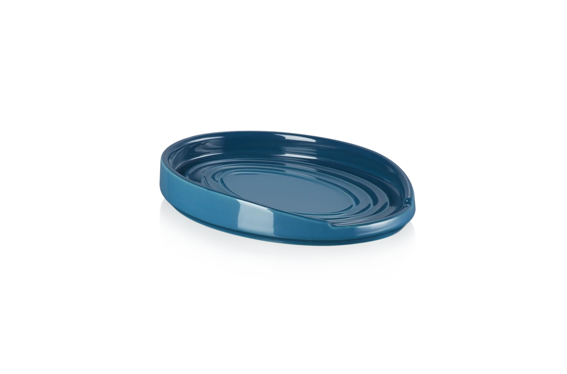 Le Creuset Keramik Löffelablage deep teal / grünblau 2