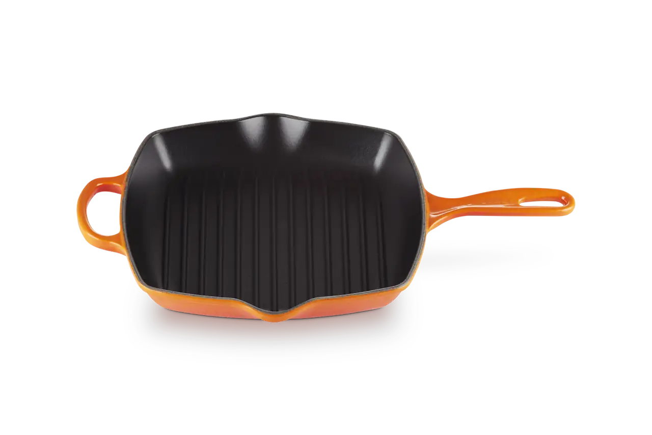 Le Creuset Grillpfanne 26 cm viereckig ofenrot / orange 2