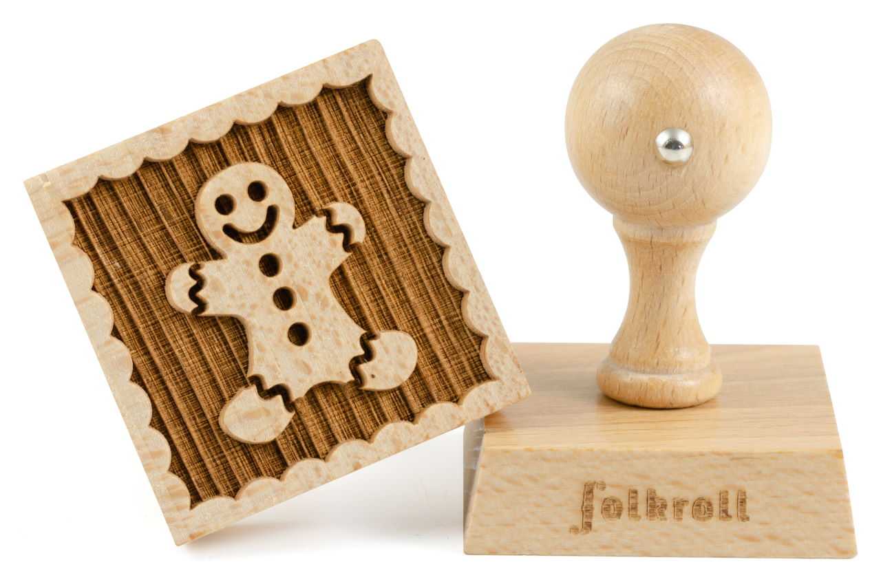 Folkroll 3-D Keksstempel mit Motiv Lebkuchenmann 1