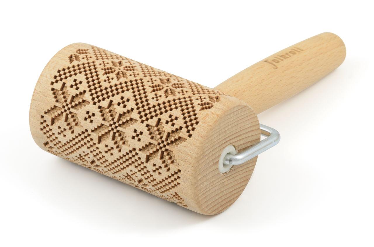 Folkroll Teigrolle mit Motiv Mini Skandinavisches Muster 1