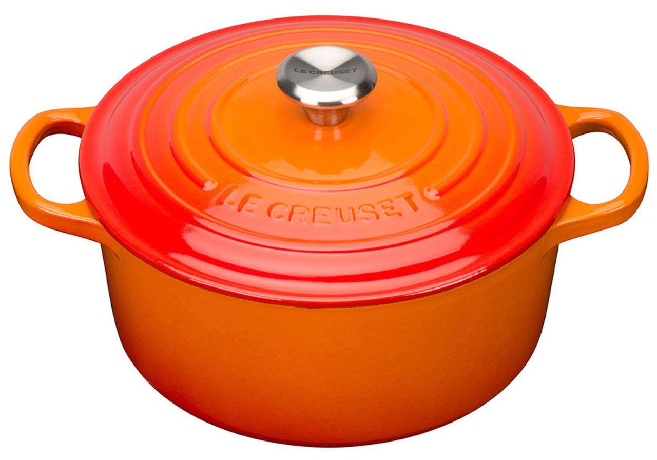 Le Creuset Gusseisen Topf 28 cm ofenrot / orange 5