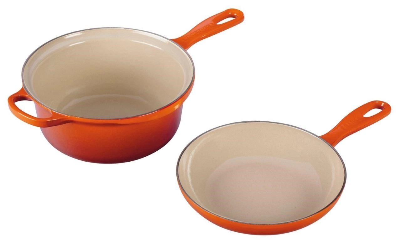 Le Creuset Marmitout 2 in 1 Topf 22 cm ofenrot 3