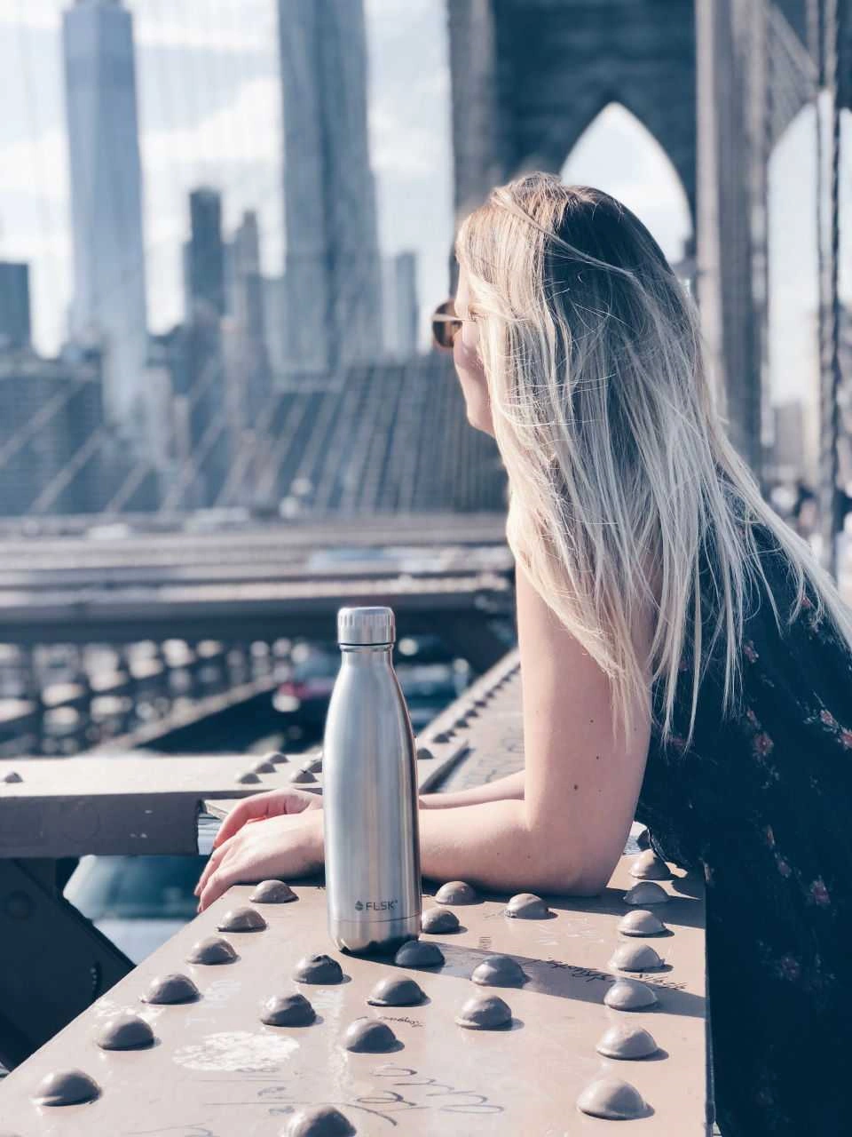FLSK Trinkflasche / Isolierflasche 0,75 l Edelstahl Edelstahl 3