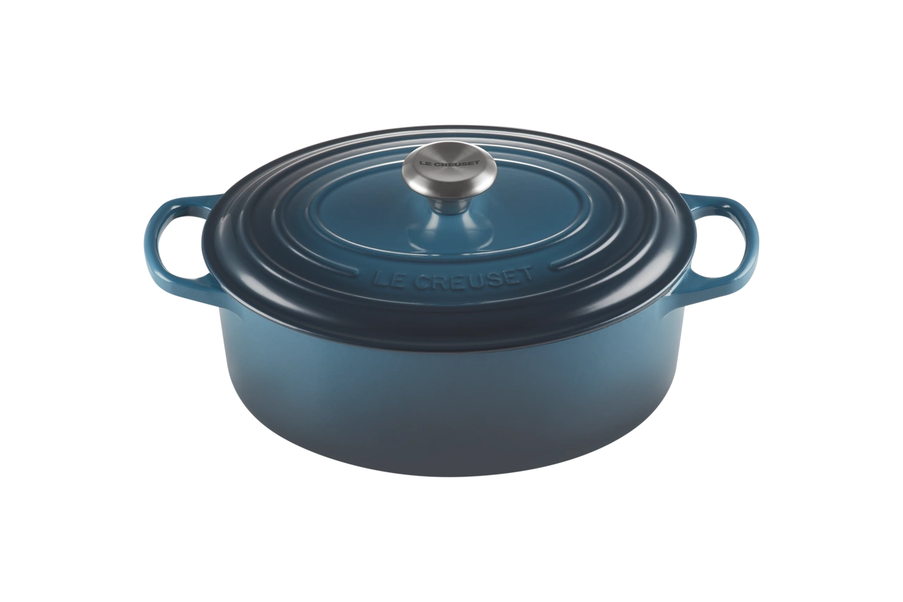 Le Creuset Gusseisen Bräter oval 29 cm deep teal deep teal / grünblau 1